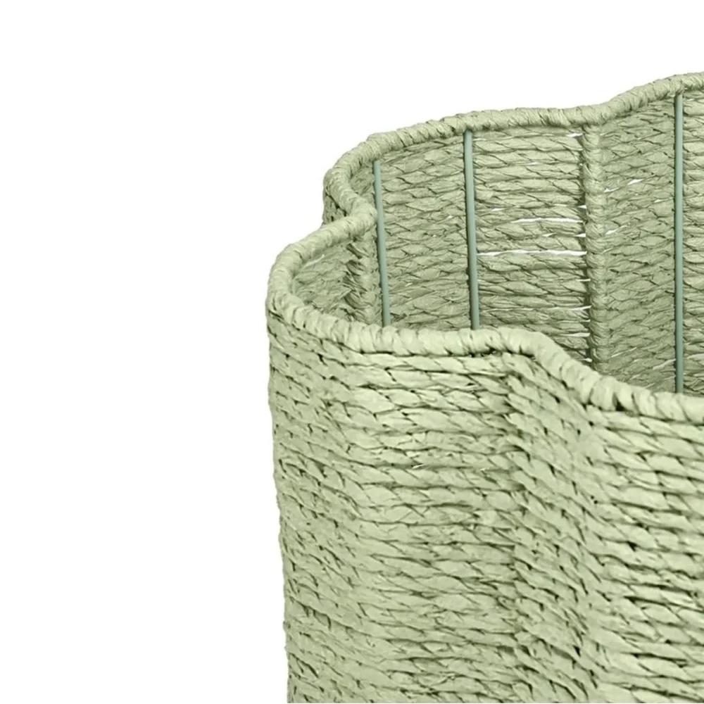 Target Bullseye Playground Green Flower Shaped Novelty Open Woven Basket, 2026